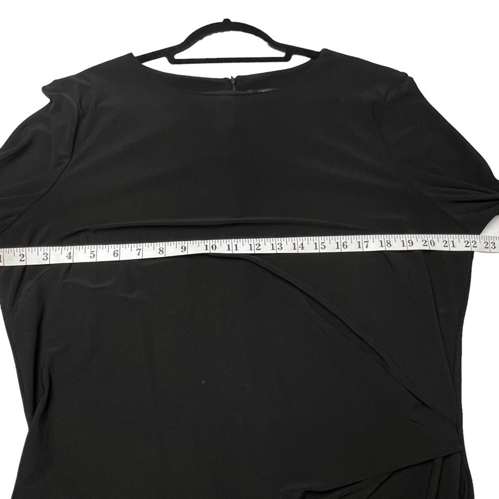 Simply Vera Wang Womens Black Side Ruched L/S Dress Sz XXL 2XL Formal Holiday - Picture 5 of 7